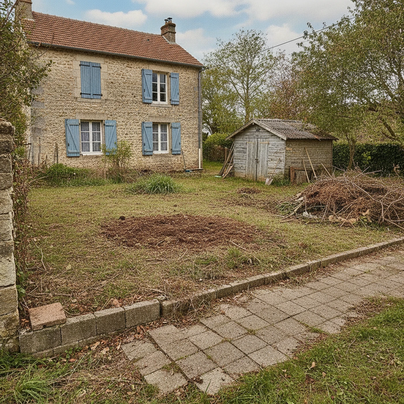 Sol nivelé après rognage de souche à Bourg-en-Bresse