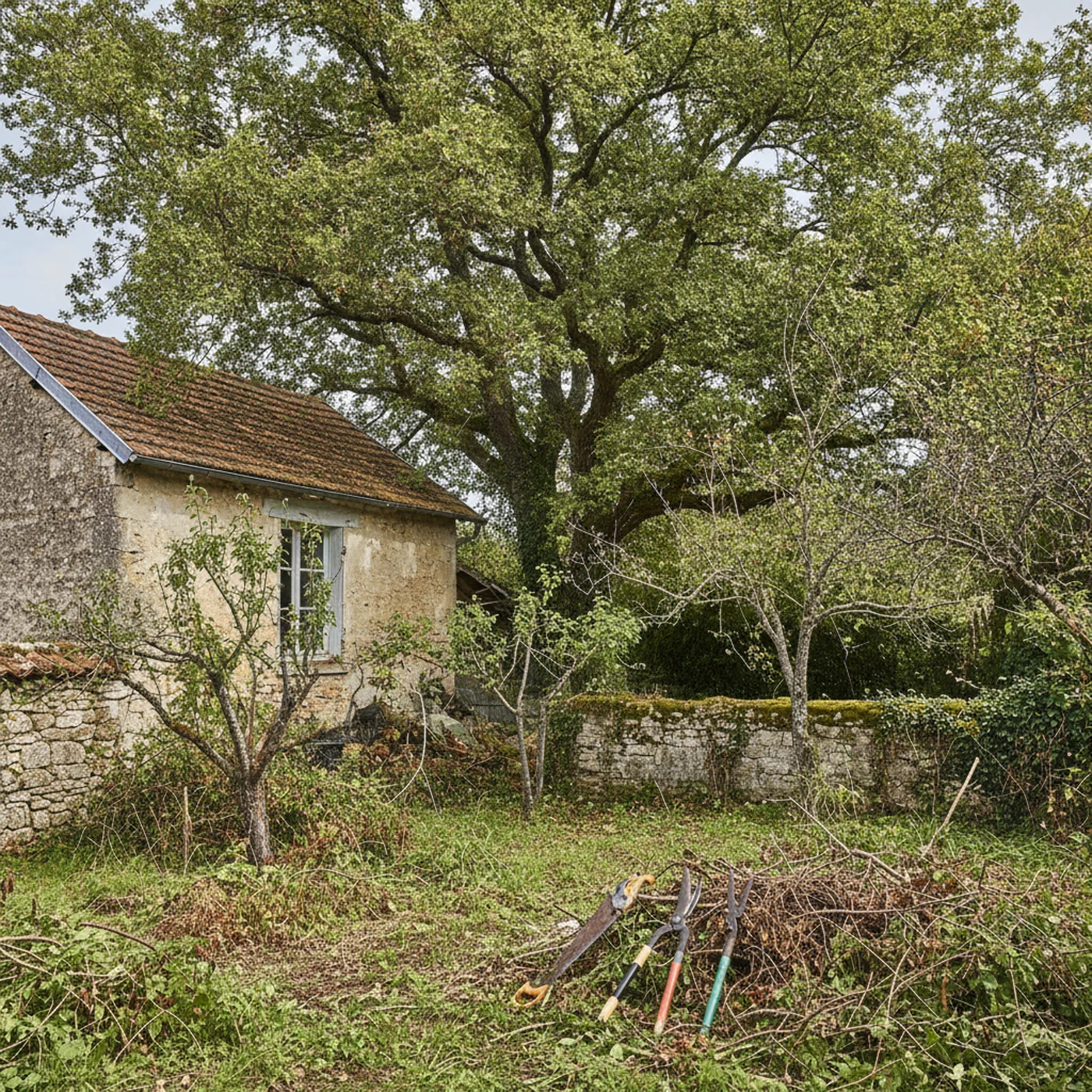 Arbre dense avant taille sanitaire près de Brou à Bourg-en-Bresse